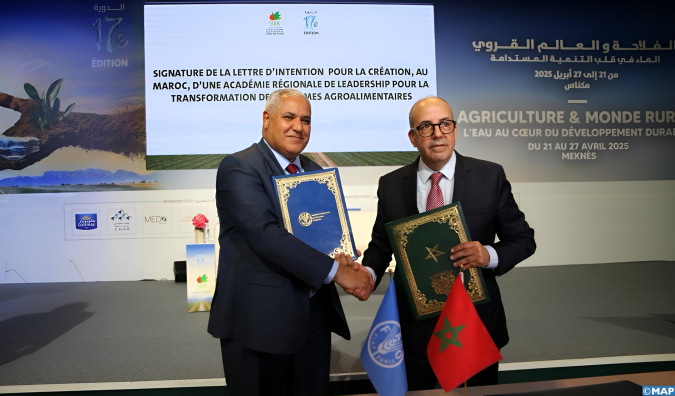 SIAM 2025 : Signature d'une lettre d'intention pour créer la branche francophone de FAO Regional Leadership Academy au Maroc