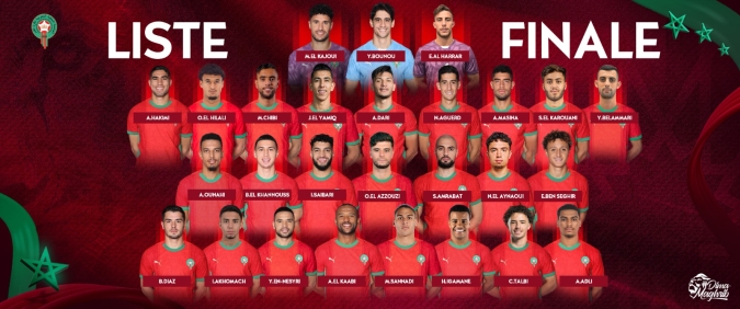 Clasificación para el Mundial 2026 (7.ª jornada/Grupo E): Walid Regragui convoca a 27 jugadores para el partido Marruecos-Níger