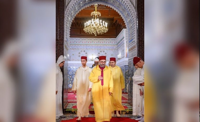 SM le Roi, Amir Al-Mouminine, préside au Palais Royal de Rabat une veillée religieuse en commémoration de Laylat Al-Qadr bénie